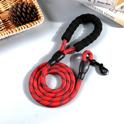 Reflective Nylon Round Rope Dog Leash - Bark N Wish