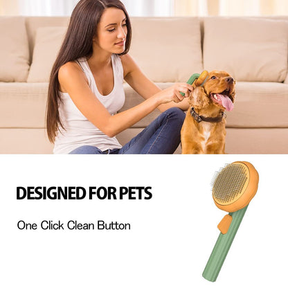 Pet Pumpkin Self-Cleaning Slicker Brush - Bark N Wish