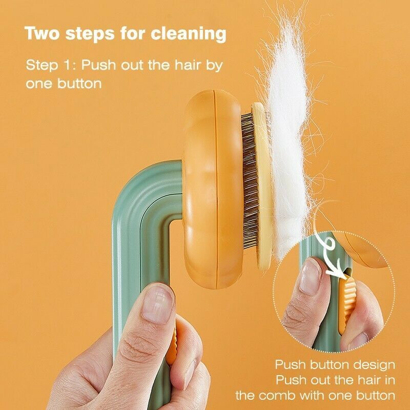 Pet Pumpkin Self-Cleaning Slicker Brush - Bark N Wish