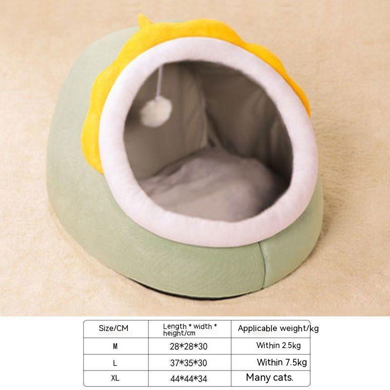 Cat House Villa Enclosed Cat Supplies Bed - Bark N Wish