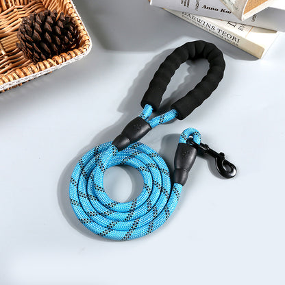 Reflective Nylon Round Rope Dog Leash - Bark N Wish