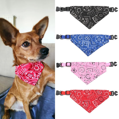 Adjustable Triangular Bandage For Pet Dog Cat Washable Scarf Bandana Collar Bibs Cat Neck