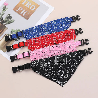 Adjustable Triangular Bandage For Pet Dog Cat Washable Scarf Bandana Collar Bibs Cat Neck