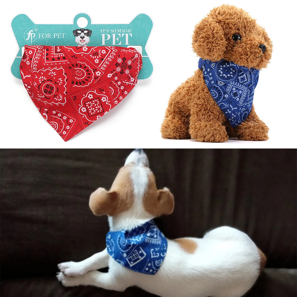 Adjustable Triangular Bandage For Pet Dog Cat Washable Scarf Bandana Collar Bibs Cat Neck