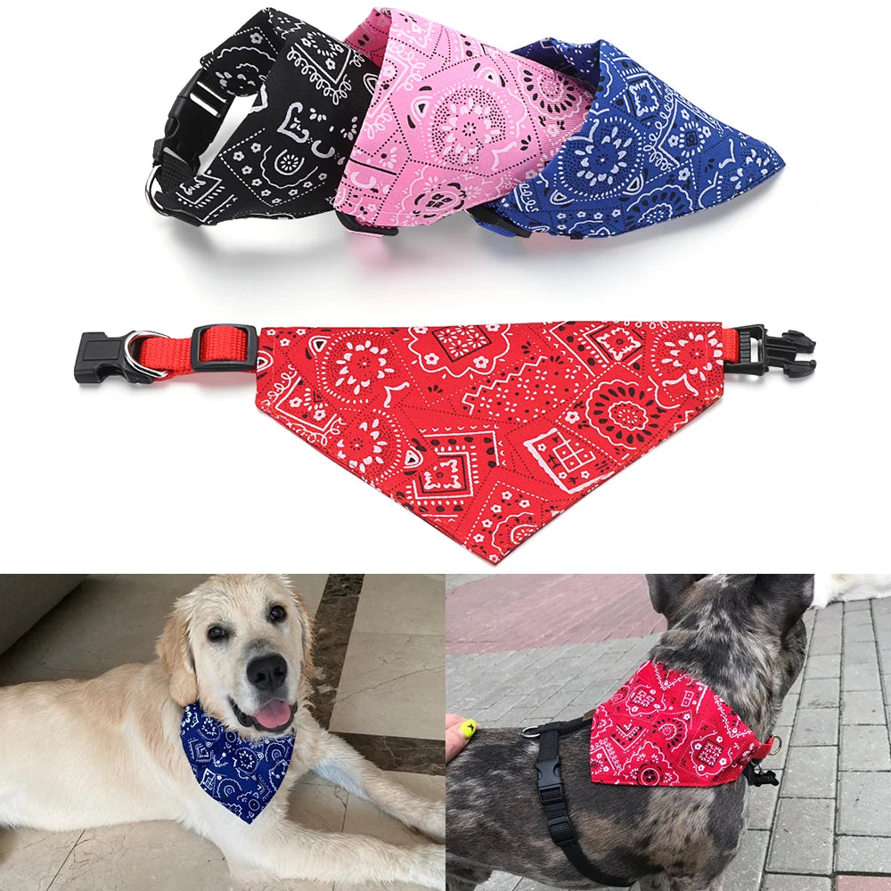 Adjustable Triangular Bandage For Pet Dog Cat Washable Scarf Bandana Collar Bibs Cat Neck