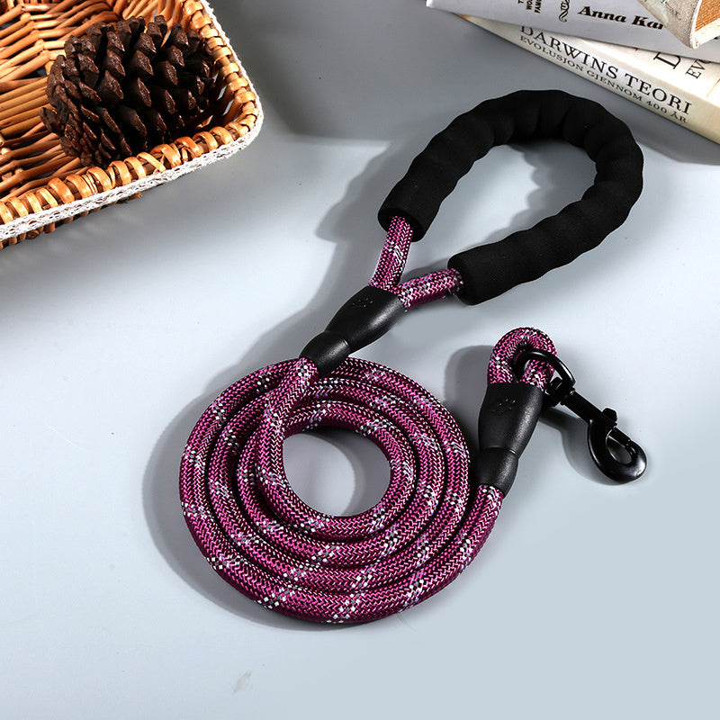 Reflective Nylon Round Rope Dog Leash - Bark N Wish