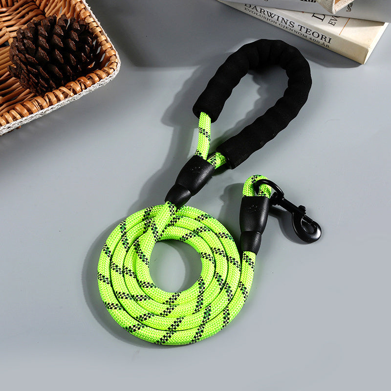 Reflective Nylon Round Rope Dog Leash - Bark N Wish