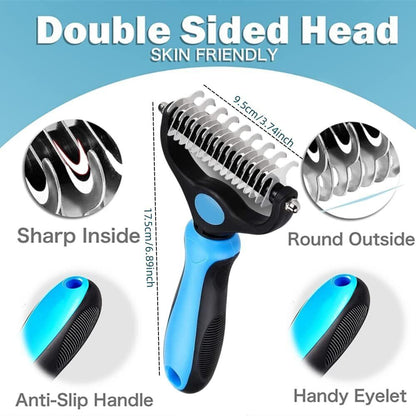 Double-Sided Pet Grooming Brush - Bark N Wish