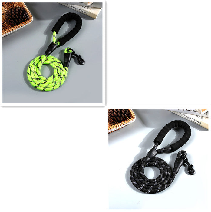 Reflective Nylon Round Rope Dog Leash - Bark N Wish