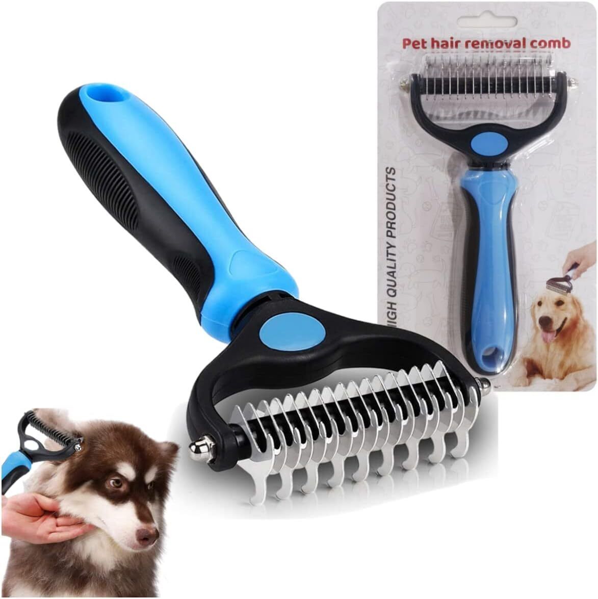 Double-Sided Pet Grooming Brush - Bark N Wish